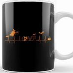 Baskı Dükkanı Pumpkin Halloween Heartbeat Nurse Love Kupa