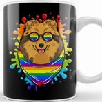 Baskı Dükkanı Rainbow Pride Painted Shetland Sheepdog Dog Kupa