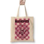 Baskı Dükkanı Ramones Pink By Neopunk Bez Uzun Saplı Krem Rengi Çanta