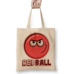 Baskı Dükkanı Red Ball 4 The Red Ball Bez Uzun Saplı Krem Rengi Çanta