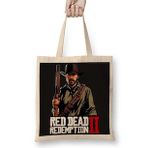 Baskı Dükkanı Red Dead Redemption 2 Arthur Bez Uzun Saplı Krem Rengi Çanta