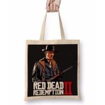 Baskı Dükkanı Red Dead Redemption 2 John Marston Bez Uzun Saplı Krem Rengi Çanta