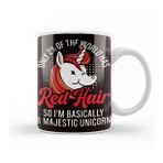 Baskı Dükkanı Red Hair Unicorn Magic Redhead Ginger Red Orange Haired Kupa
