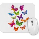 Baskı Dükkanı Renkli Kelebekler Mouse Pad