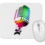 Baskı Dükkanı Renkli Mikrofon Müzik Mouse Pad