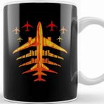 Baskı Dükkanı Retro Airplane Vintage Pilot Flying Kupa