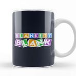 Baskı Dükkanı Retro Blankety Blank Porselen 330 Beyaz Kupa Bardak