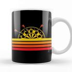 Baskı Dükkanı Retro Dartboard Vintage Dart Player Arrow Dart Throwing Team Kupa
