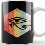 Baskı Dükkanı Retro Vintage Egyptian Eye Of Horus Kupa