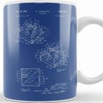 Baskı Dükkanı Rock Em Sock Em Robots Game Patent Blueprint Glass Kupa