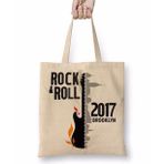 Baskı Dükkanı Rock N Roll 2017 Bez Çanta