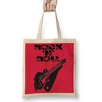 Baskı Dükkanı Rock Roll Müzik Bez Çanta