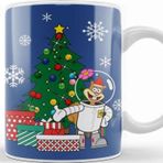 Baskı Dükkanı Sandy Cheeks Around The Christmas Tree Spongebob Kupa