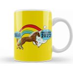 Baskı Dükkanı Sarcasm Funny Vintage Horse Saying Hi Omicron 2022 Porselen 330 ml Beyaz Kupa Bardak
