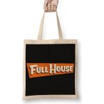 Baskı Dükkanı Seriado Full House Bez Uzun Saplı Krem Rengi Çanta