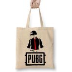 Baskı Dükkanı Serie Pubg El Pubg Bez Uzun Saplı Krem Rengi Çanta