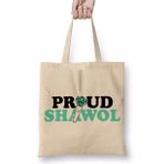 Baskı Dükkanı Shinee Proud Shawol Bez Uzun Saplı Krem Rengi Çanta