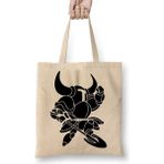 Baskı Dükkanı Shovel Knight Minimalist Bez Uzun Saplı Krem Rengi Çanta