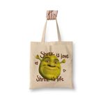 Baskı Dükkanı Shrek And Gingi Bez Kadın Günlük Çanta