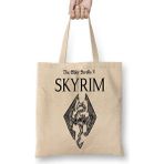 Baskı Dükkanı Skyrim Dragon Bez Çanta