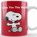 Baskı Dükkanı Snoopy Peanuts I Love You 01 Kupa