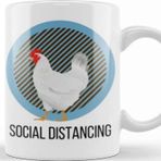 Baskı Dükkanı Social Distancing World Champion Bird Flu Pandemic Kupa
