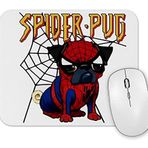 Baskı Dükkanı Spider Pug Köpek Örümcek Adam Mouse Pad