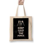 Baskı Dükkanı Star Wars Keep Calm And Use The Force 01 Bez Çanta