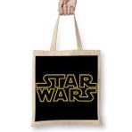 Baskı Dükkanı Star Wars Logo Siyah Zemin Bez Çanta
