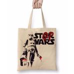 Baskı Dükkanı Star Wars Stop Wars Bez Çanta