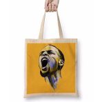 Baskı Dükkanı Stephen Curry Brinquedo Assassino Bez Uzun Saplı Krem Rengi Çanta