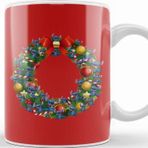 Baskı Dükkanı Stitch Lilo And Stitch Multiface Christmas Wreath Kupa