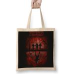 Baskı Dükkanı Stranger Things 04 Bez Uzun Saplı Krem Rengi Çanta