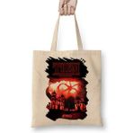 Baskı Dükkanı Stranger Things Trem Doido Minas Bez Uzun Saplı Krem Rengi Çanta