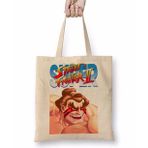 Baskı Dükkanı Street Fighter 2 Guile Bez Uzun Saplı Krem Rengi Çanta