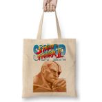 Baskı Dükkanı Street Fighter 2 Ryu Bez Uzun Saplı Krem Rengi Çanta