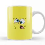 Baskı Dükkanı Sünger Bob Sponge Bob 011 Beyaz Porselen Kupa Bardak