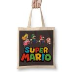 Baskı Dükkanı Super Mario 2 Bez Uzun Saplı Krem Rengi Çanta