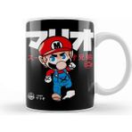 Baskı Dükkanı Süper Mario Kupa Bardak Porselen - 1 Adet - Siyah - Beyaz - Kırmızı - 330 ml