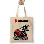 Baskı Dükkanı Suzuki Hayabusa Motosiklet 01 Bez Çanta