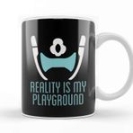Baskı Dükkanı Symmetra Reality Is My Playground Logo Overwatch Beyaz Porselen Kupa Bardak