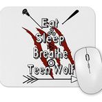 Baskı Dükkanı Teen Wolf Eat Sleep Breathe Mouse Pad