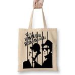 Baskı Dükkanı The Blues Brothers Siyah Beyaz Bez Çanta