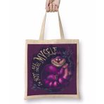 Baskı Dükkanı The Cheshire Cat Alices Adventures In Wonderland Kedi Bez Çanta