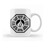 Baskı Dükkanı The Dharma Initiative The Flame Station Beyaz 330 ml Porselen Kupa Bardak