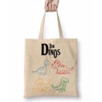Baskı Dükkanı The Dinos White Dinozorlar Bez Çanta