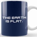 Baskı Dükkanı The Earth Is Flat Beyaz 330 ml Porselen Kupa Bardak