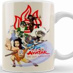 Baskı Dükkanı The Gaang Avatar The Last Airbender Beyaz 330 ml Porselen Kupa Bardak