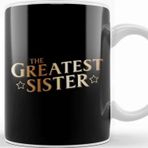 Baskı Dükkanı The Greatest Sister Beyaz 330 ml Porselen Kupa Bardak