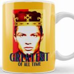 Baskı Dükkanı The King Cristiano Ronaldo Greatest Of All Time Porselen Beyaz Kupa Bardak